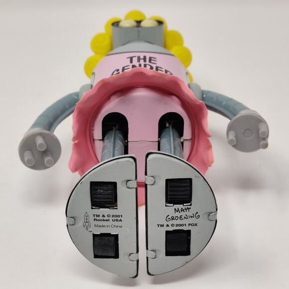 Futurama Gender Bender Robot Wind Up Toy Rocket USA 2001 Collectible Boxed - Picture 12 of 16